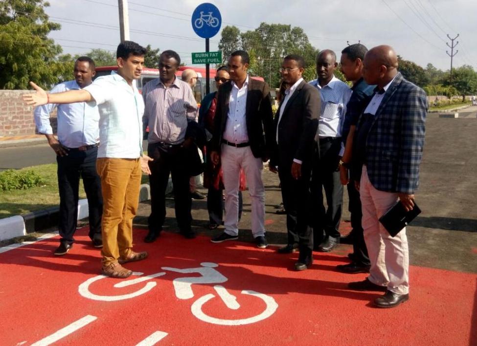 Visit to Bhopal's new cycle track under construction
