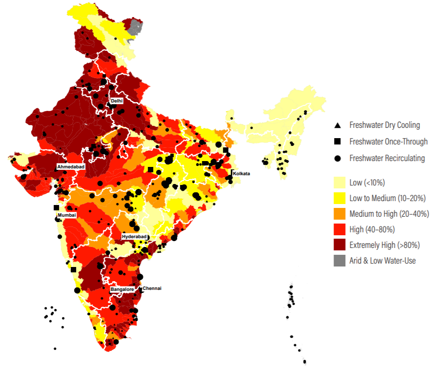 India's freshwater cooled thermal utilities
