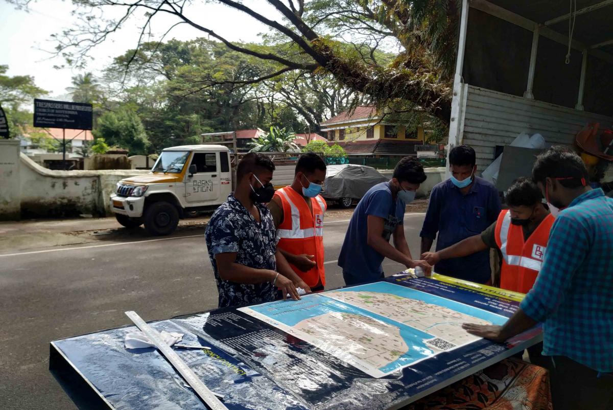 Installation of signages in Fort Kochi