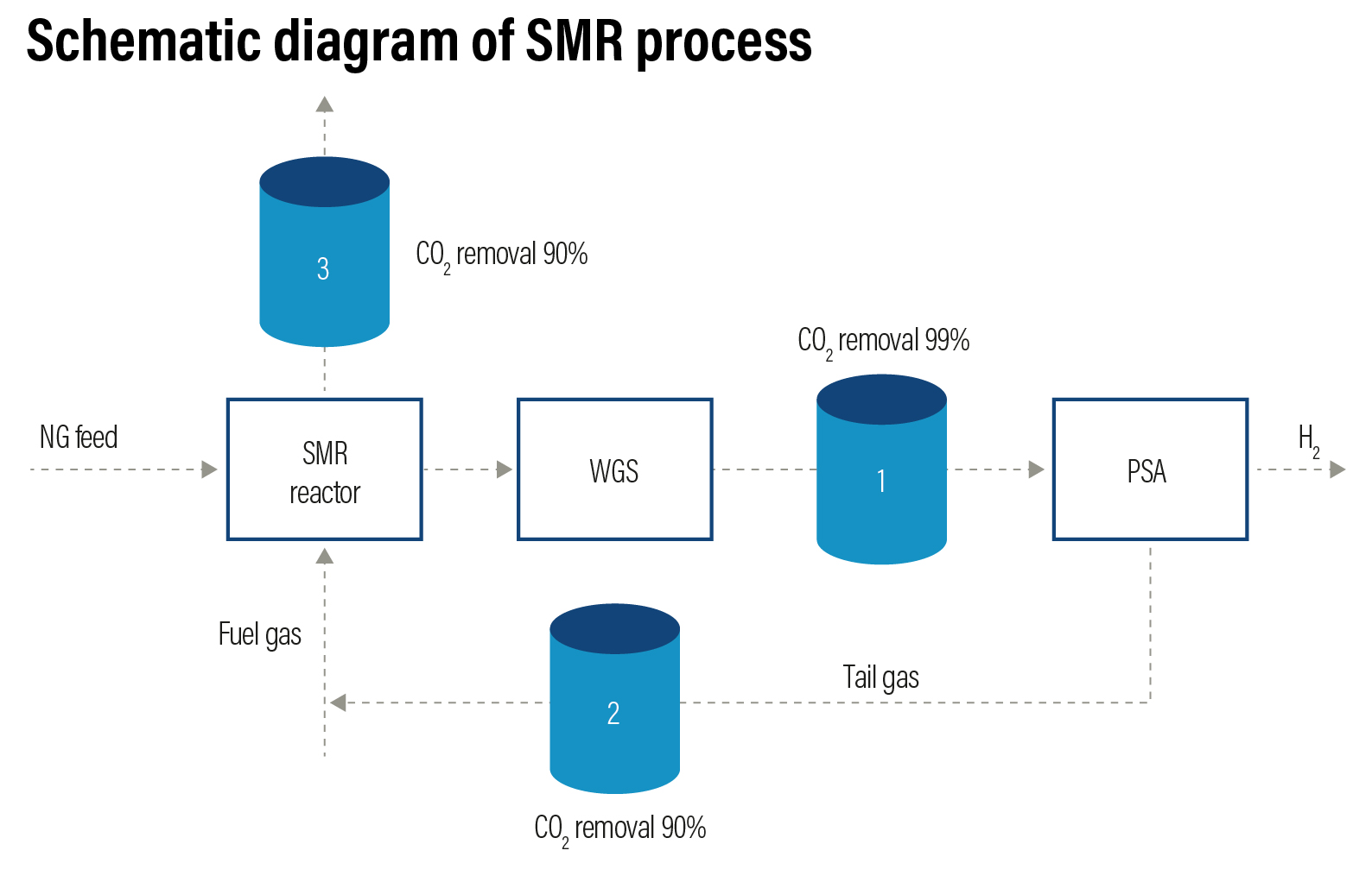 Schematic diagram of SMR process