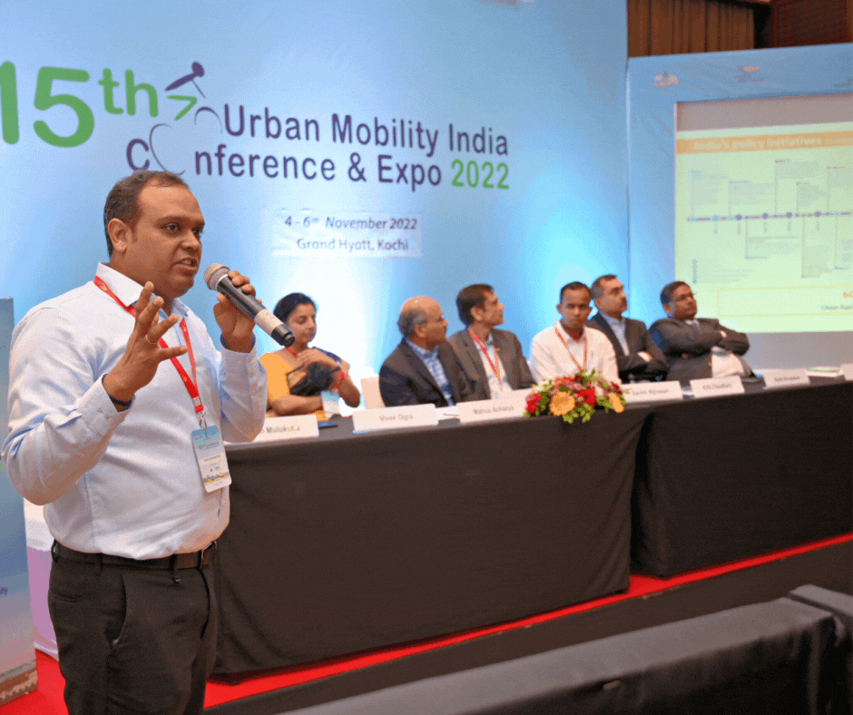 WRI India’s mobility team at the Urban Mobility India (UMI) Conference and Expo 2022