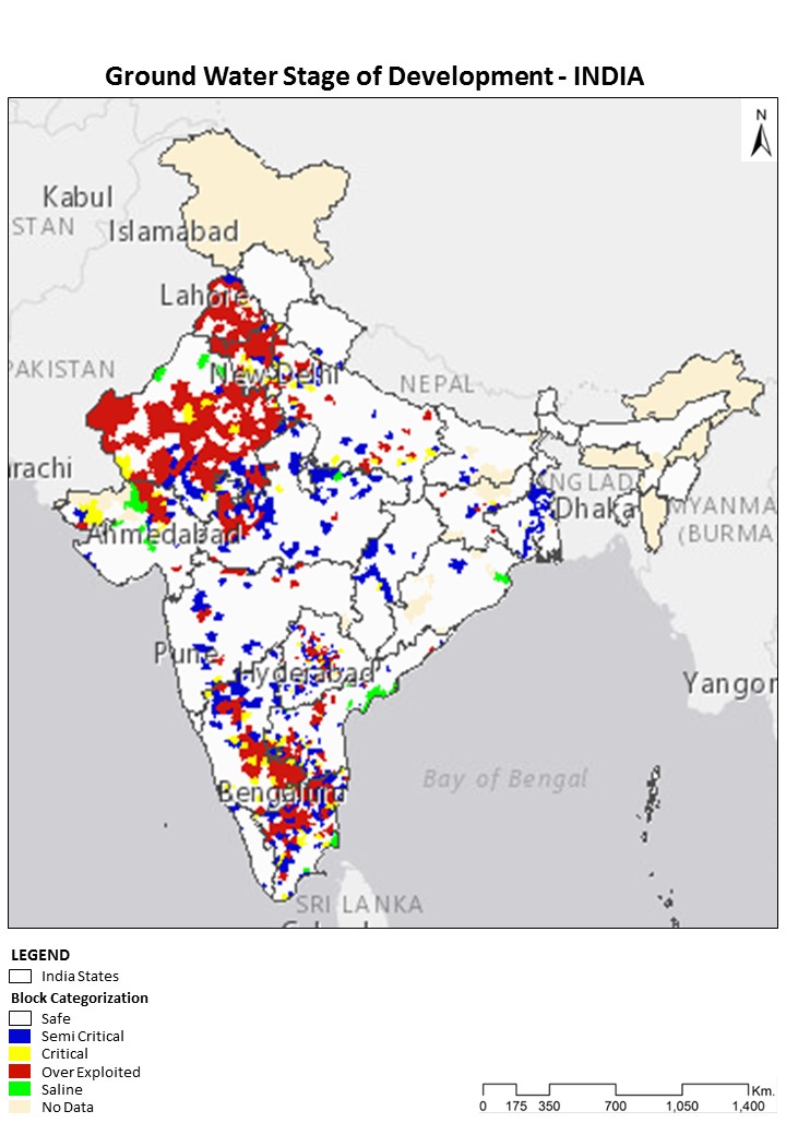 Ground Water Stage of Development - INDIA